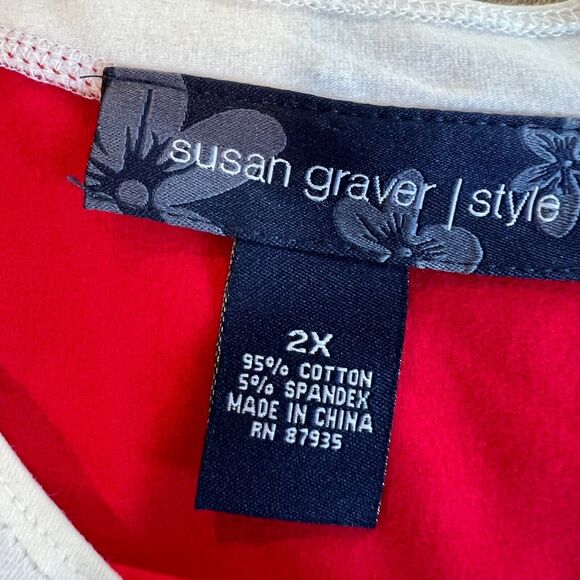 Susan Graver Style Basic Essential Tops Women's Sz. 2x Lot of 2 Capsule Wardrobe - Picture 3 of 12